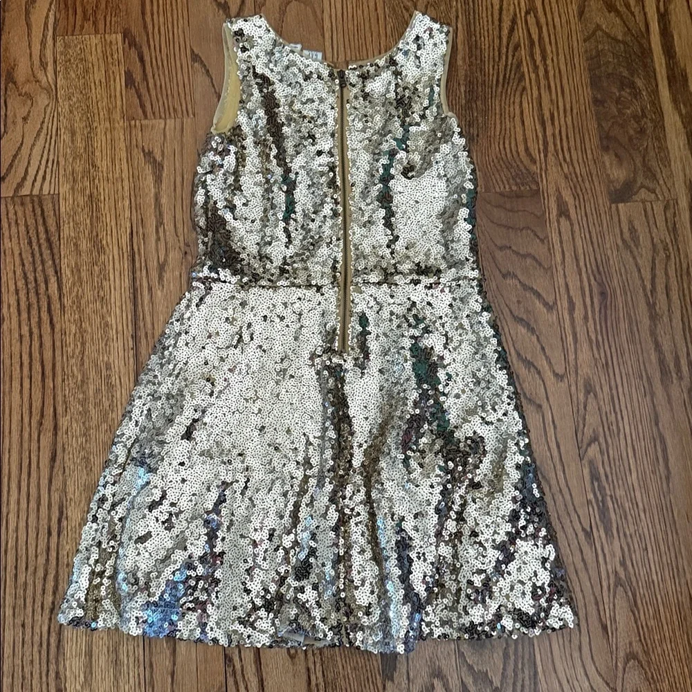 Gap kids girls gold sequin dress size medium (8) NWT